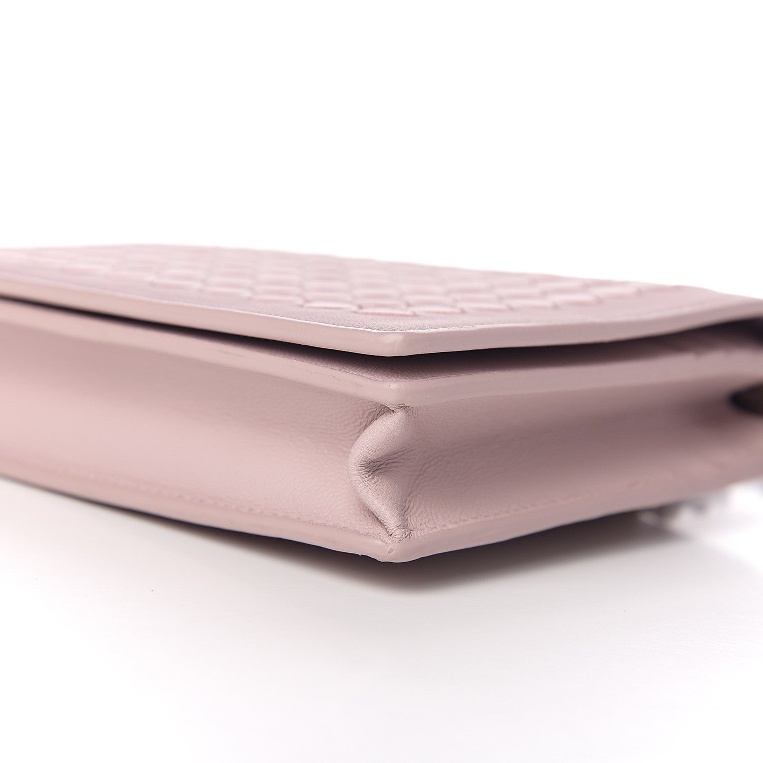 Bottega Veneta Nappa Intrecciato Checker Chain Wallet Deco Rose Quartz 7 of 8