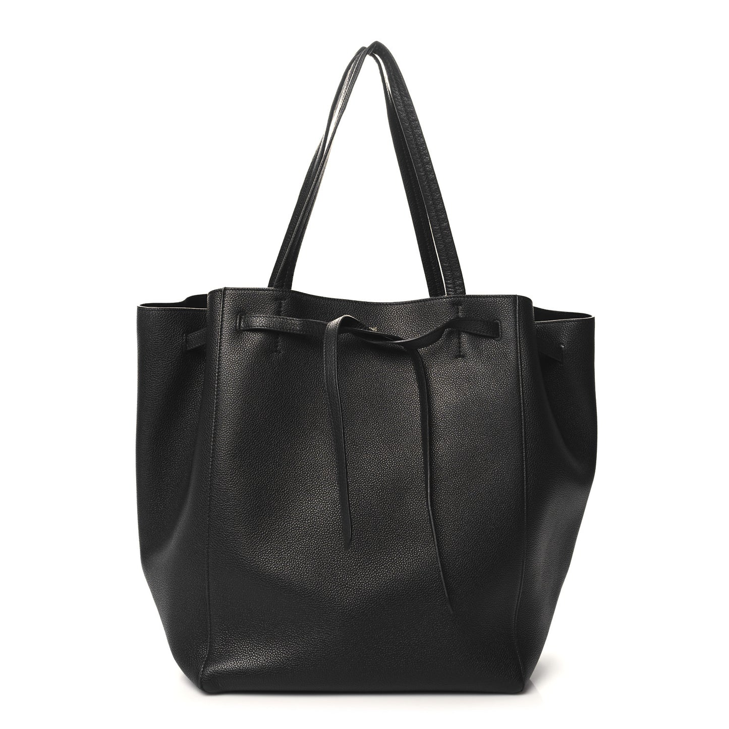 Soft Grained Calfskin Small Belt Cabas Phantom Black