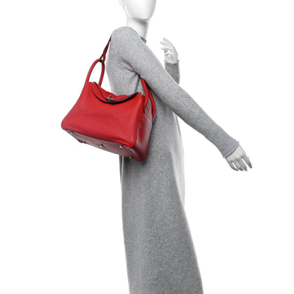Hermes Taurillon Clemence Lindy 30 Rouge Casaque 2 of 14