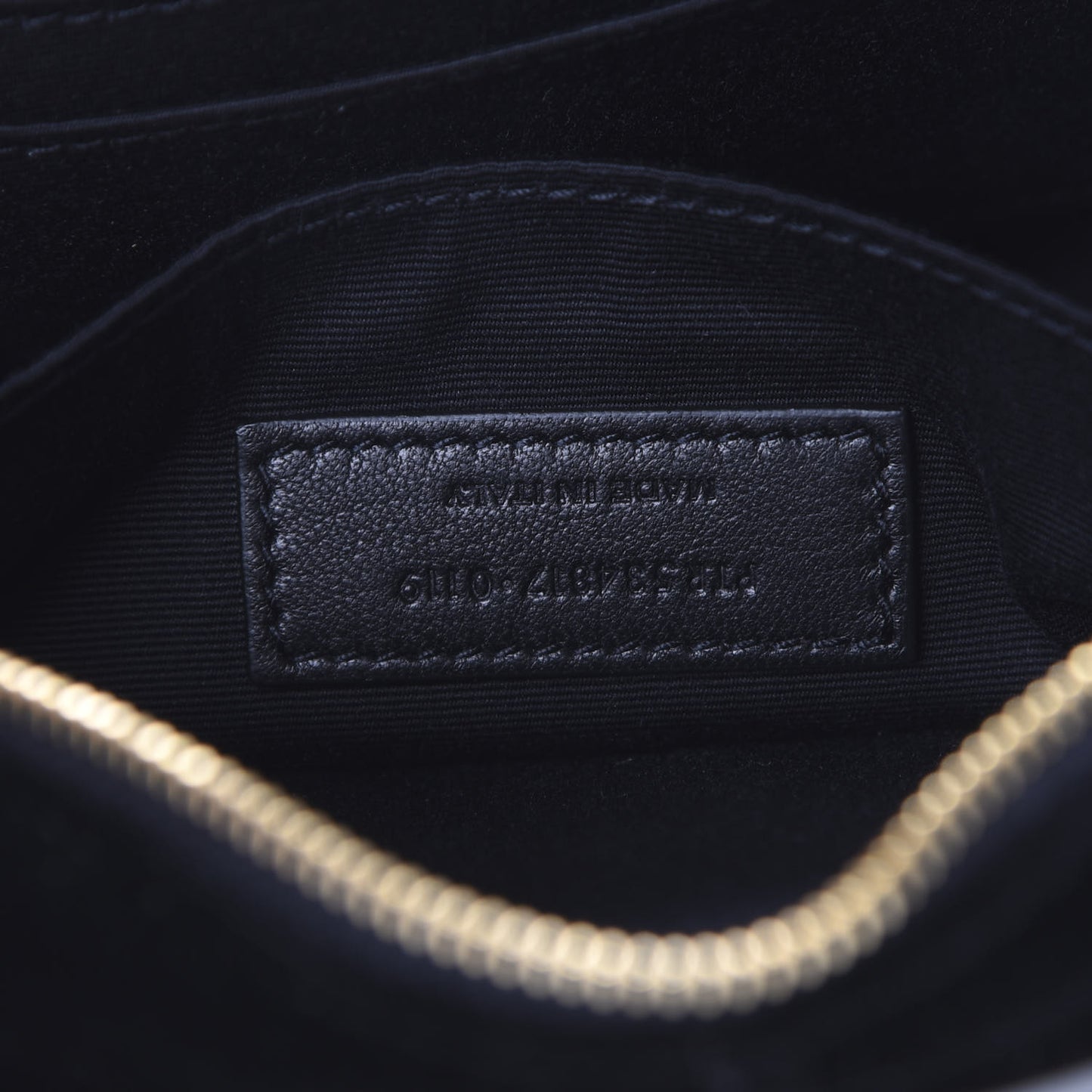 Velour Matelasse Monogram Lou Belt Bag Black