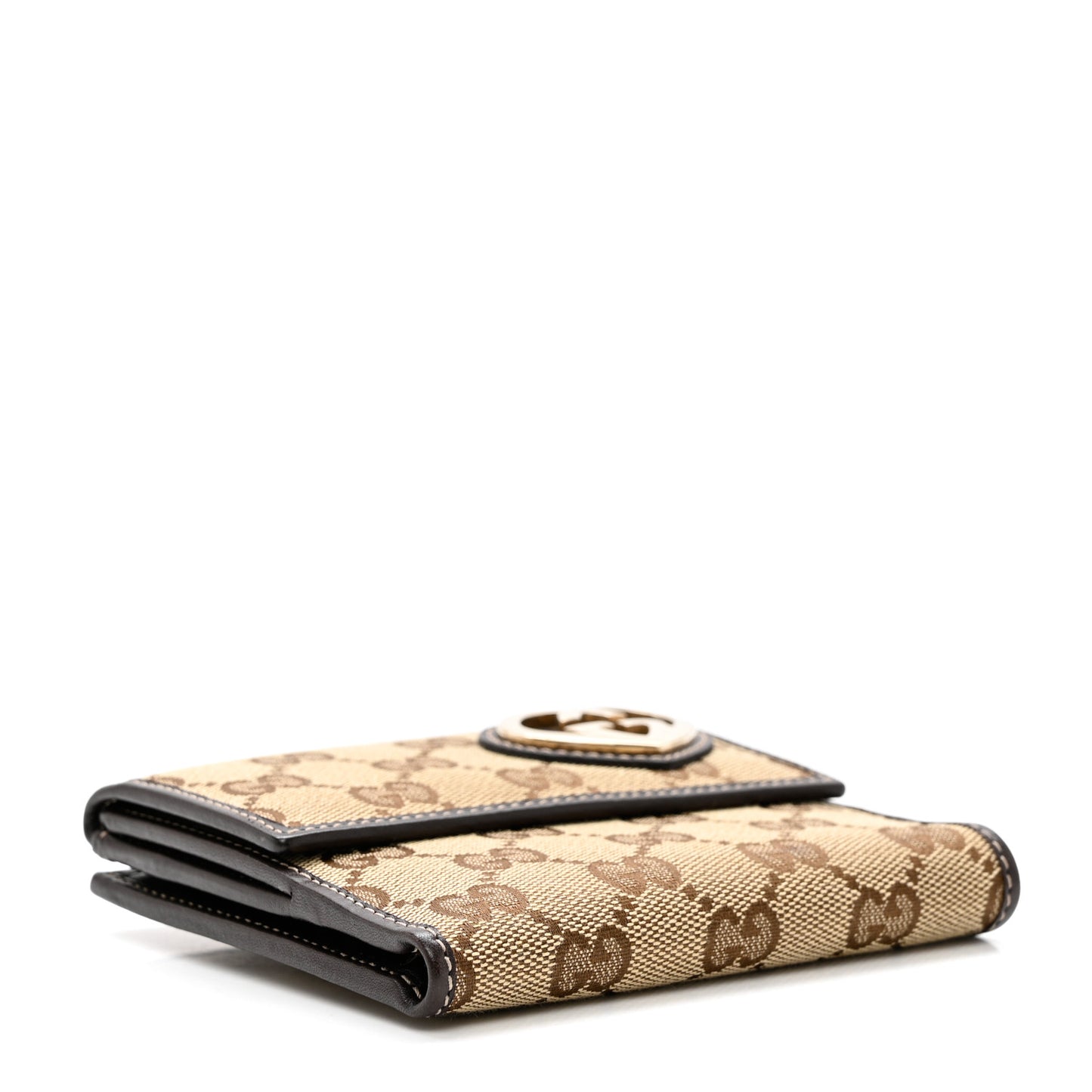 Monogram Lovely Heart French Flap Wallet Dark Brown