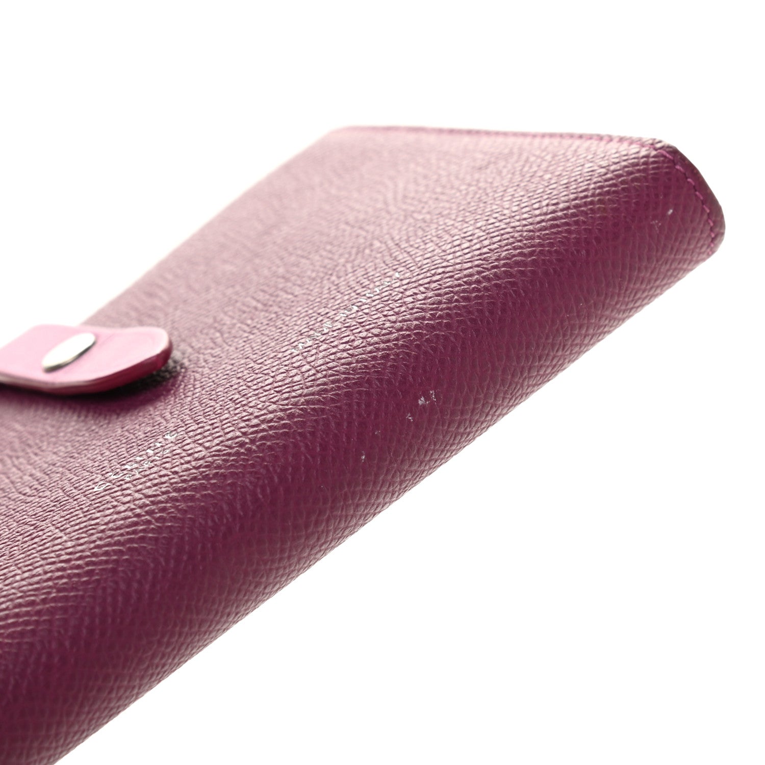 Celine Grained Calfskin Medium Multifunction Strap Wallet Magenta 14 of 14