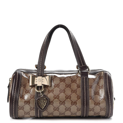 Gucci Crystal Monogram Duchessa Small Boston Bag Brown 1 of 9