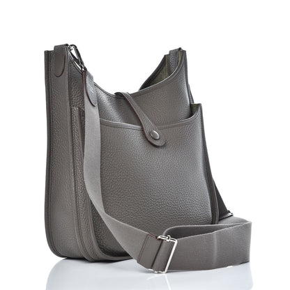 Hermes Taurillon Clemence Evelyne III PM Etain 3 of 7