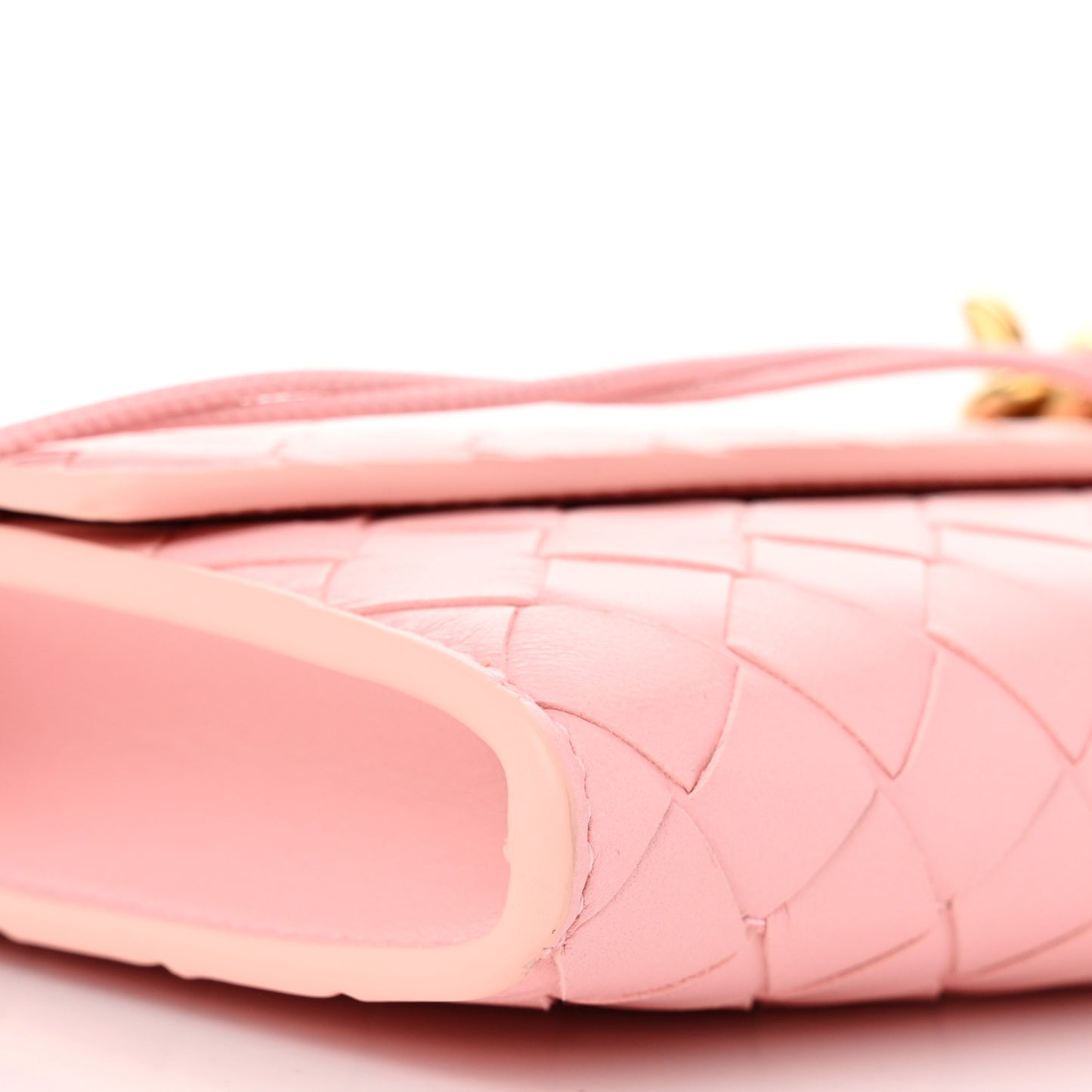 Nappa Intrecciato Long Andiamo Top Handle Clutch Rose