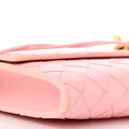 Bottega Veneta Nappa Intrecciato Long Andiamo Top Handle Clutch Rose 8 of 9