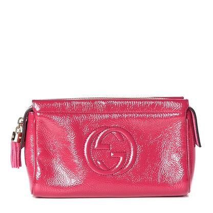 Gucci Soft Patent Soho Cosmetic Case Bright Bougainvillea 1 of 9