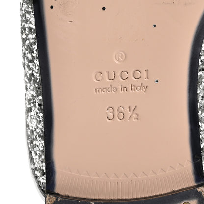 Gucci Glitter Womens Princetown Slippers 36.5 Silver 8 of 9