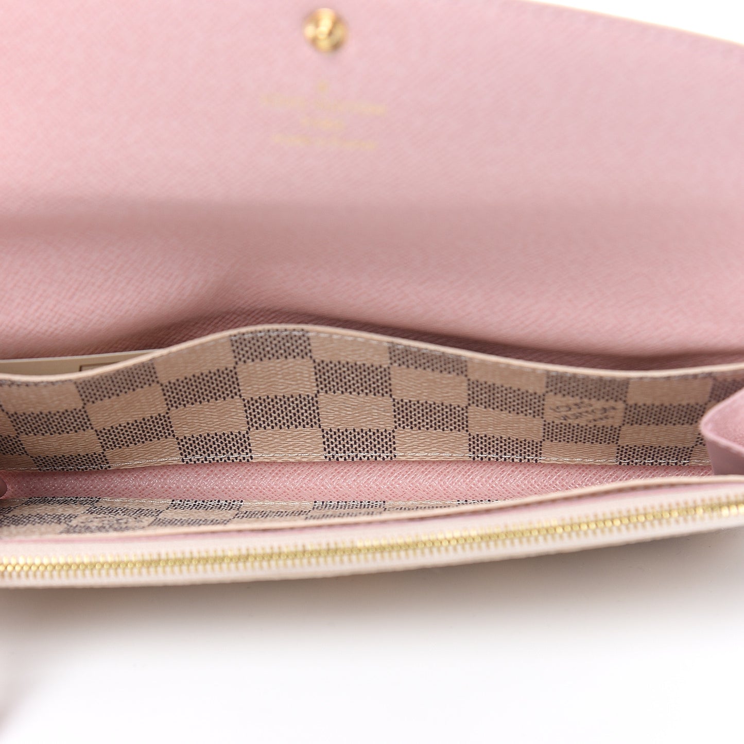 Damier Azur Emilie Wallet Rose Ballerine