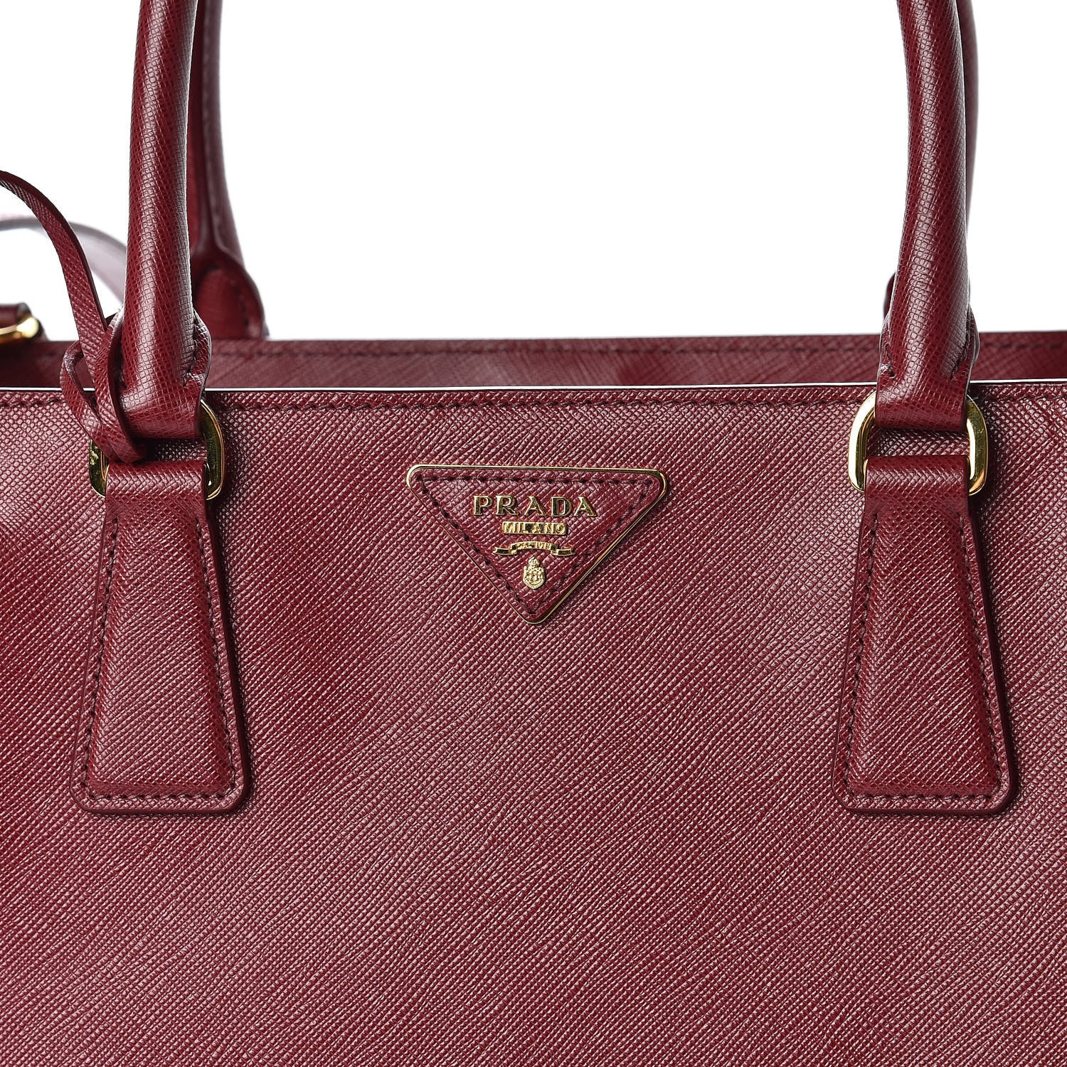 Prada Saffiano Lux Medium Tote Cherry 9 of 13