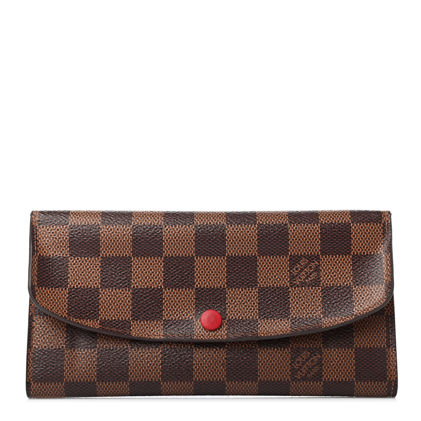 Damier Ebene Emilie Wallet Red