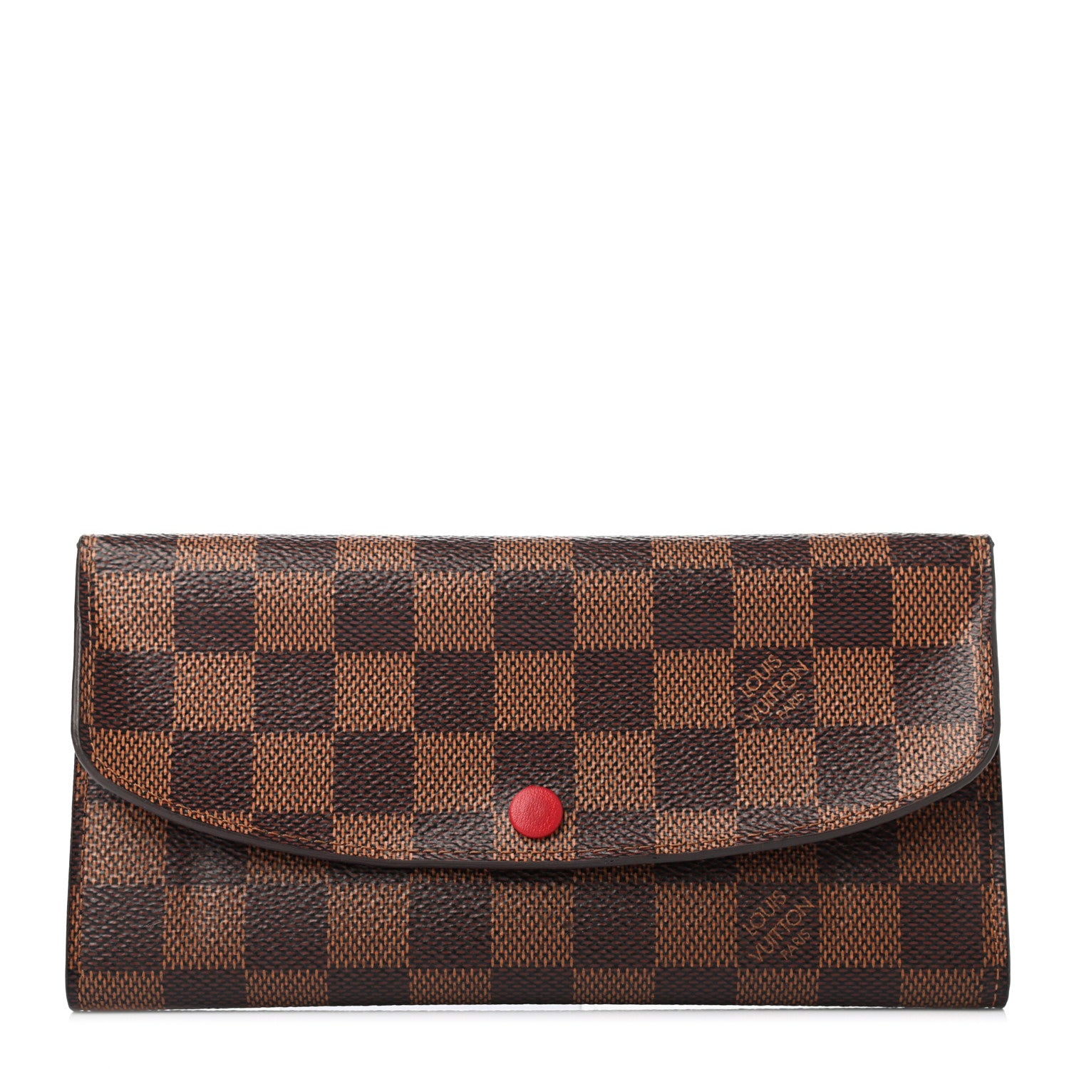 Louis Vuitton Damier Ebene Emilie Wallet Red 1 of 4