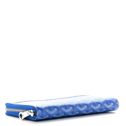 Goyard Goyardine Matignon Zip Around GM Wallet Blue 4 of 7