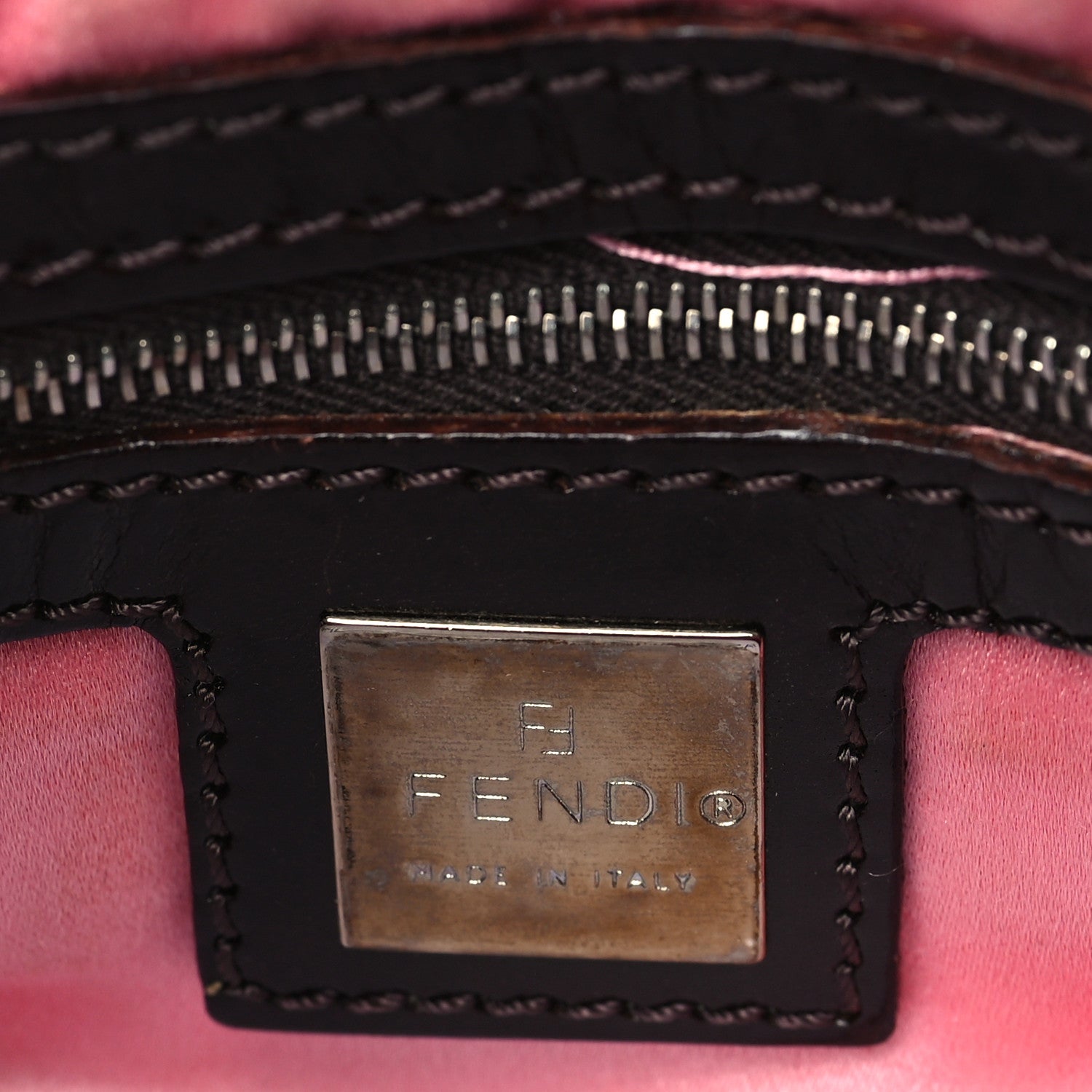 Fendi Woven Knit Baguette Pink 6 of 13
