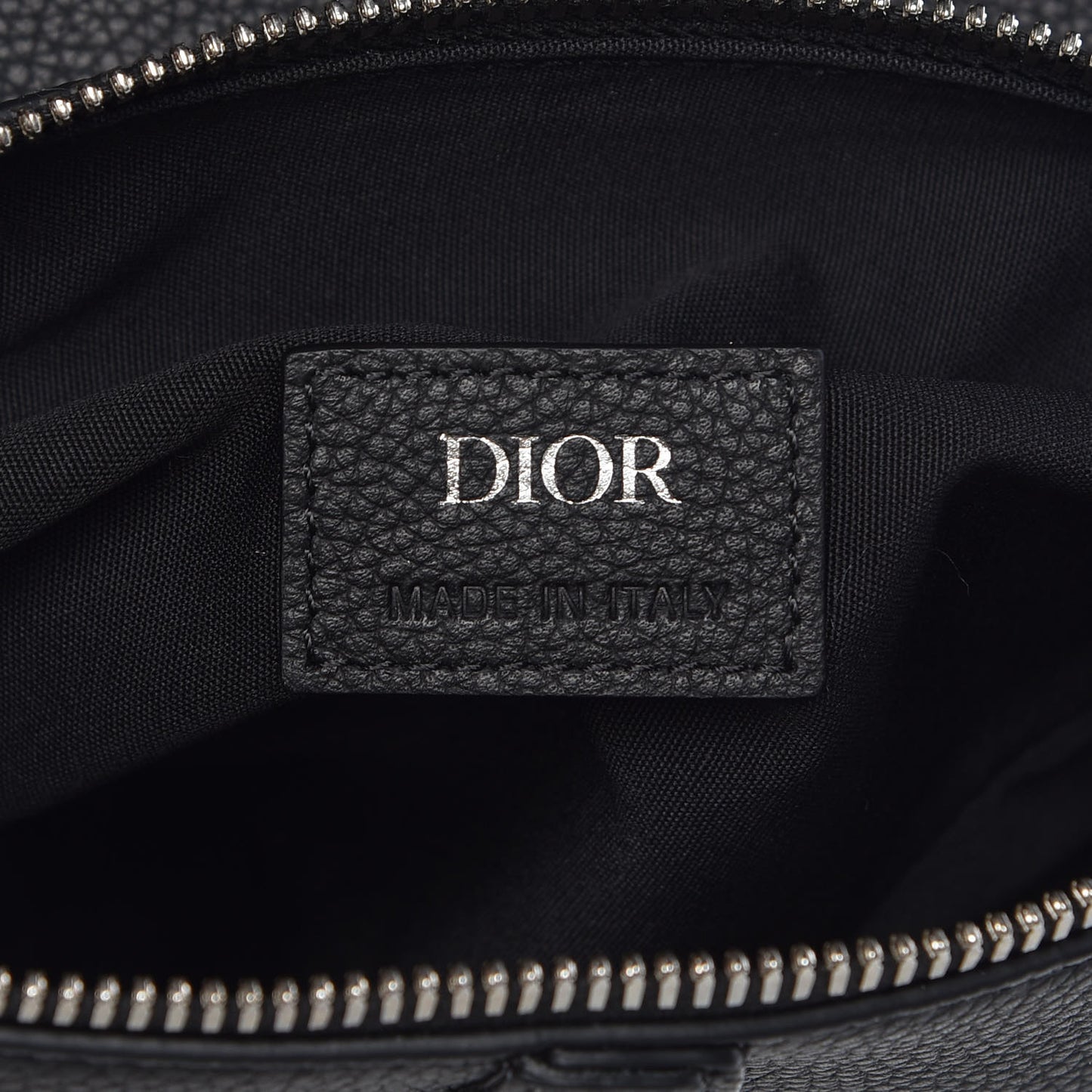 Grained Calfskin Kim Jones Saddle Bag Black