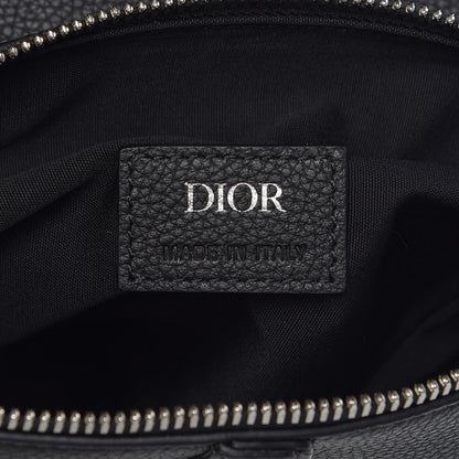 Christian Dior Grained Calfskin Kim Jones Saddle Bag Black 6 of 8