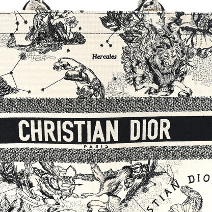 Christian Dior Canvas Zodiac Toile De Jouy Embroidered Large Book Tote Latte 7 of 10
