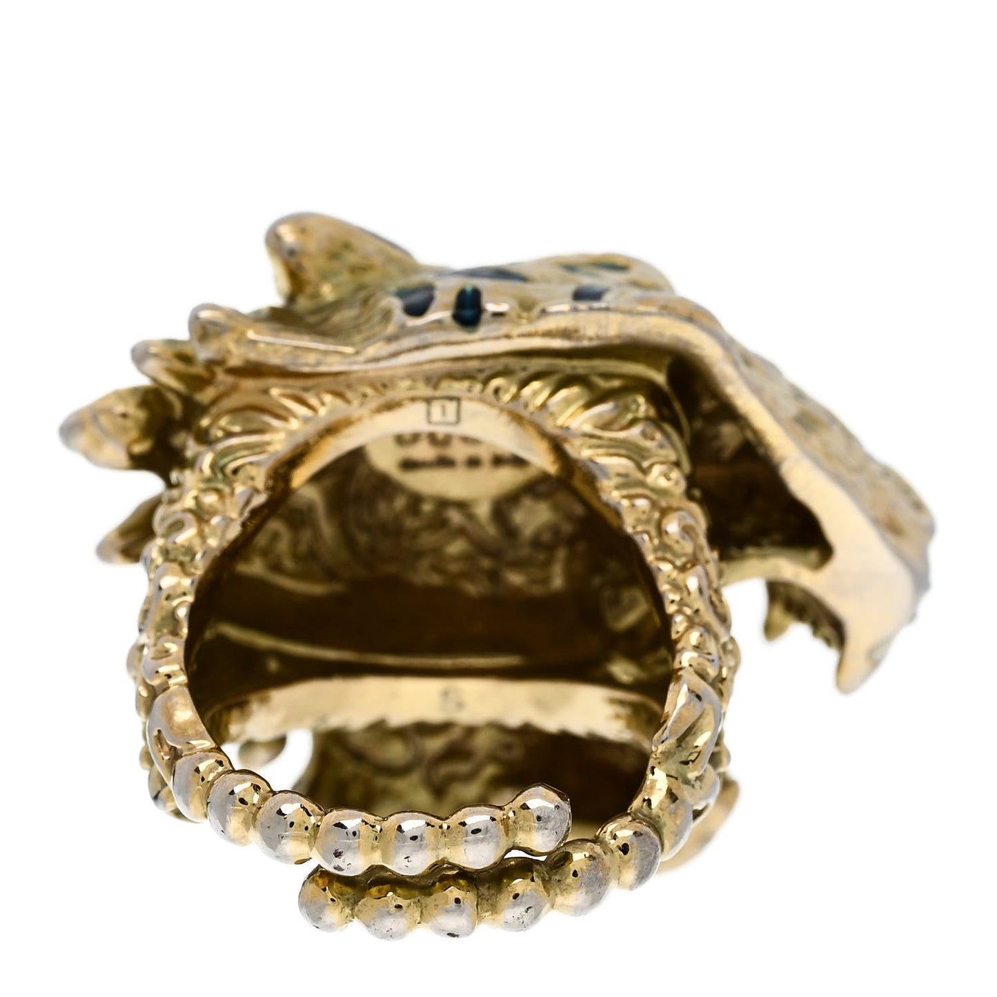 Metal Crystal Rajah Ring S Gold