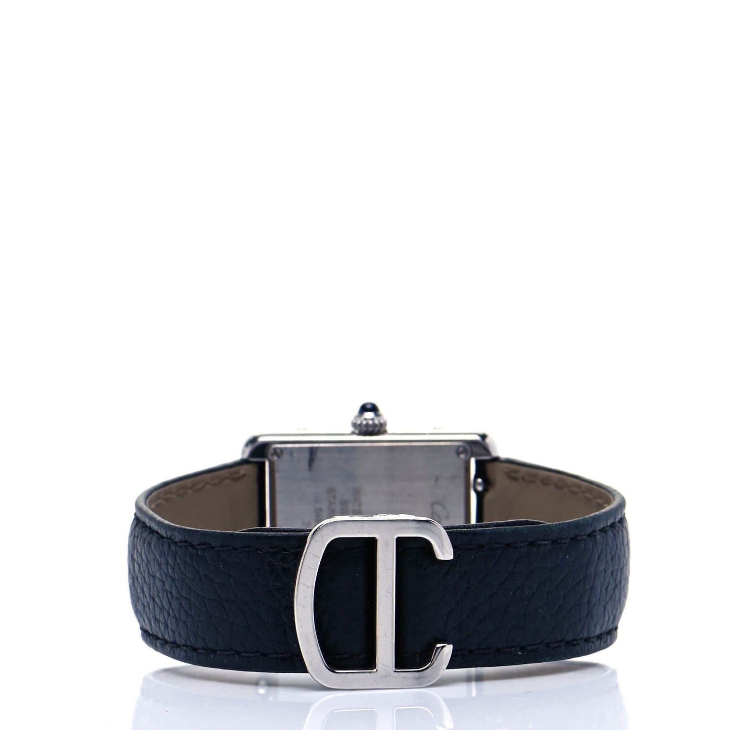 Stainless Steel Calfskin 24mm Tank Solo Quartz Watch