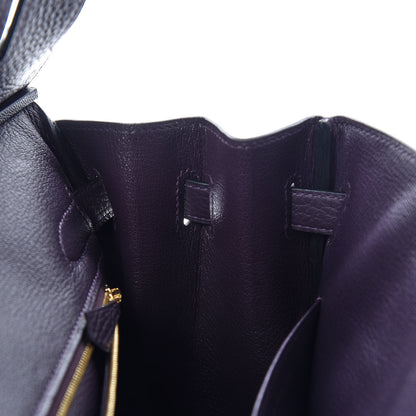 Hermes Taurillon Clemence Birkin 30 Raisin 18 of 39