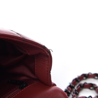 Chanel Lambskin Vertical Stitch Mini Rectangular Flap Rouge Fonce 7 of 11