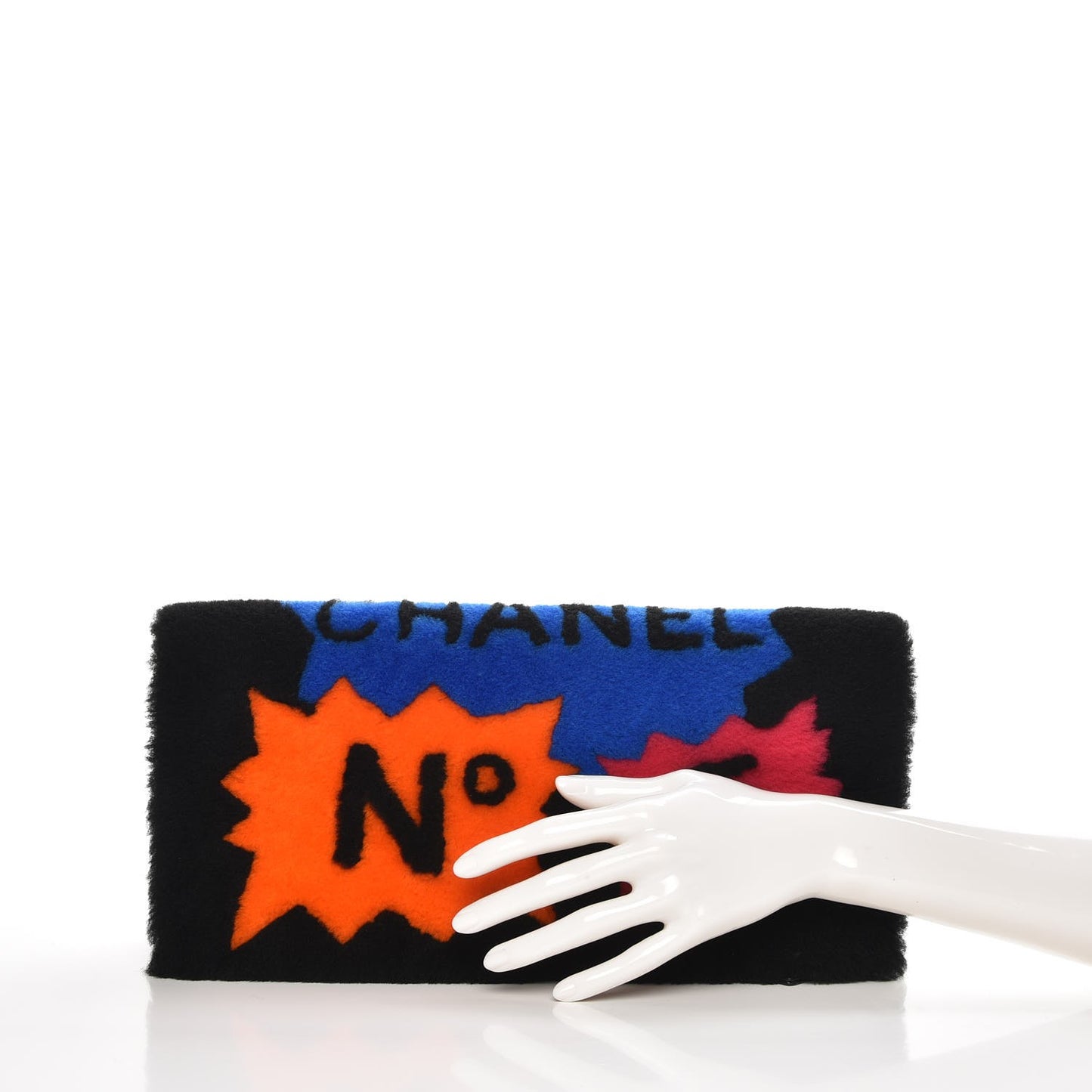 Shearling Lambskin 100% Clutch Black