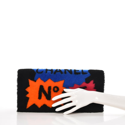 Chanel Shearling Lambskin 100% Clutch Black 2 of 7