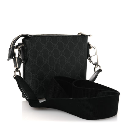 Gucci GG Supreme Monogram Azalea Calfskin Small Retro Interlocking G Wristlet Messenger Bag Black 3 of 12