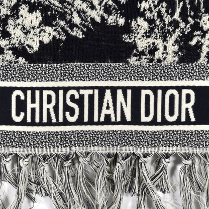 Christian Dior Cotton Toile De Jouy Reverse Towel Blue Ivory 3 of 4