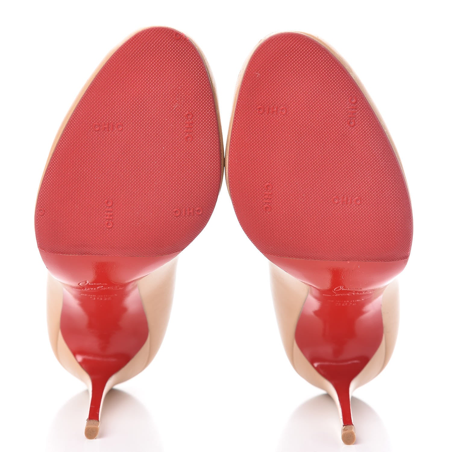 Christian Louboutin Shiny Patent Nappa Troulili 100 Pumps 38.5 Doudou Latte 9 of 11