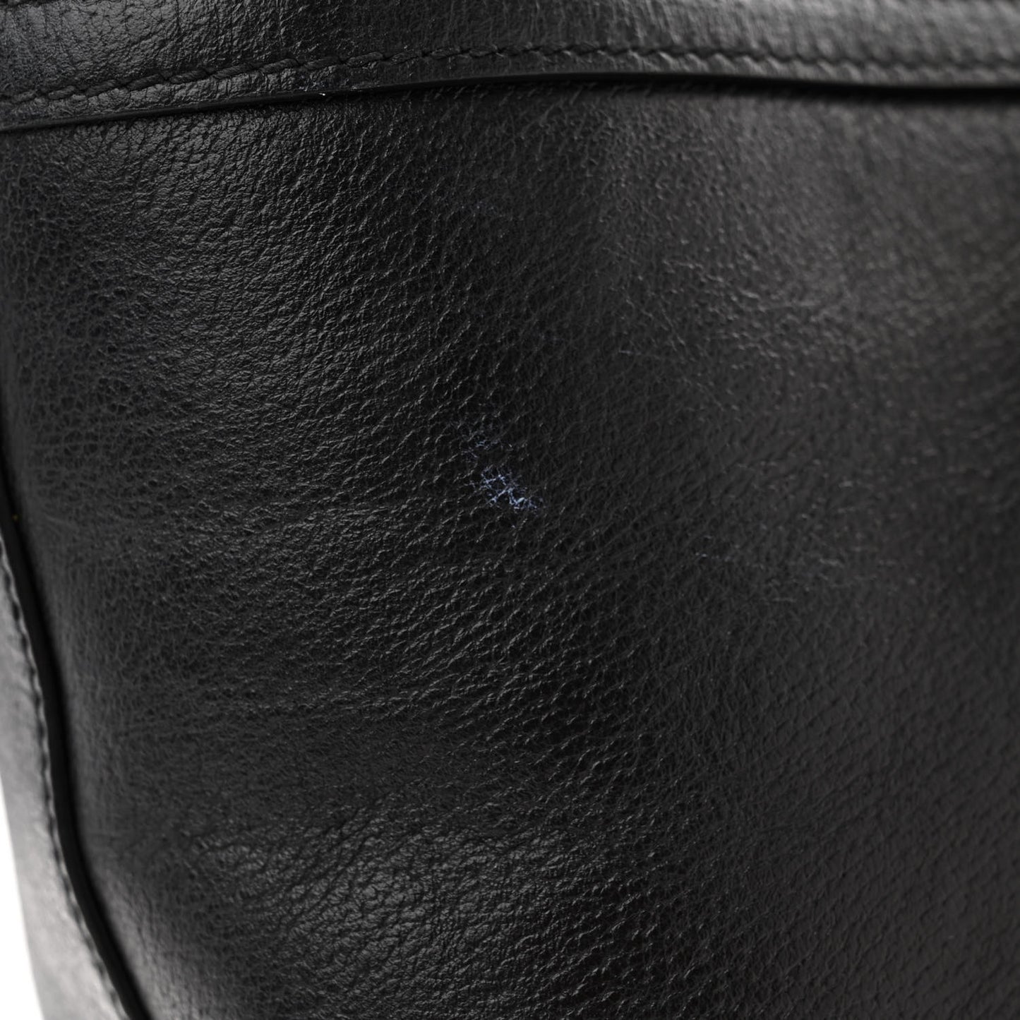 Textured Calfskin Web Medium Ophidia Shopping Tote Black