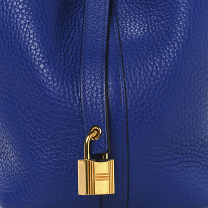 Hermes Taurillon Clemence Picotin Lock 18 PM Bleu Electrique 8 of 12