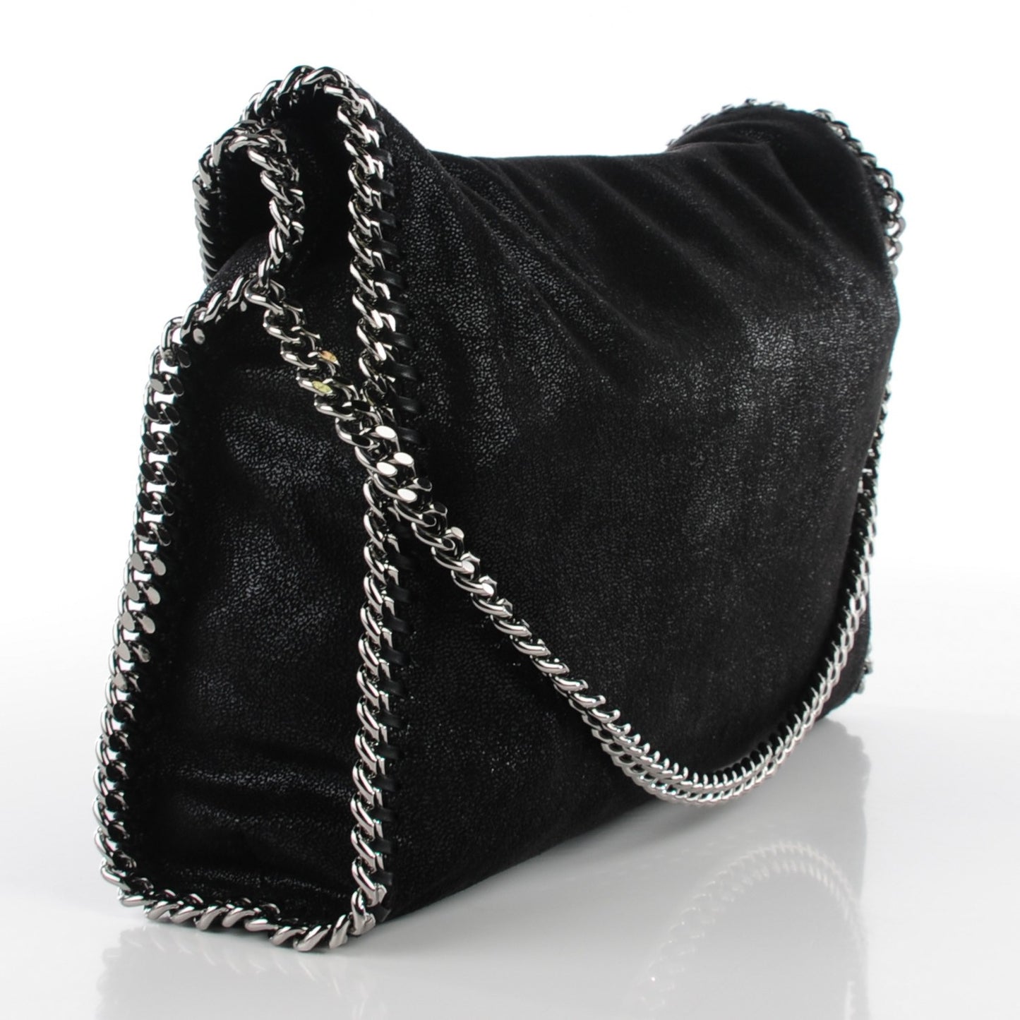 Shaggy Deer Falabella Fold Over Tote Black
