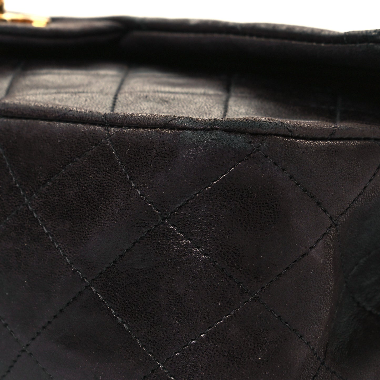 Lambskin Quilted Small Double Flap Black