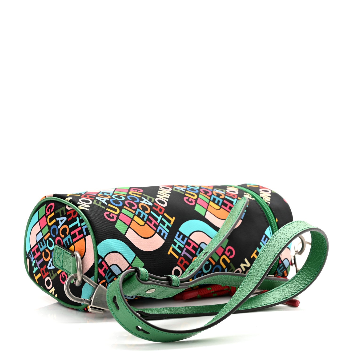 Gucci X THE NORTH FACE Econyl Nylon Barrel Shoulder Bag Black Multicolor 3 of 11