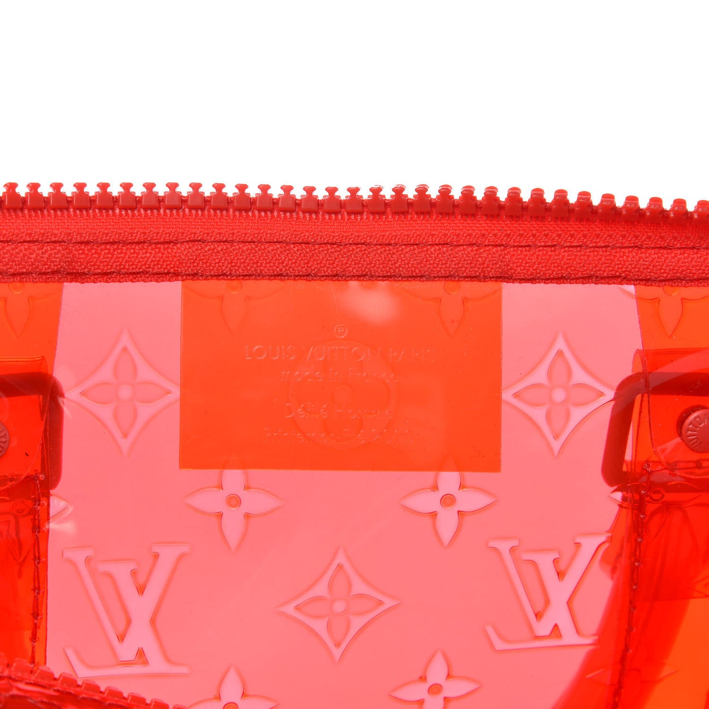 PVC Monogram Keepall Bandouliere 50 Grenadine Red