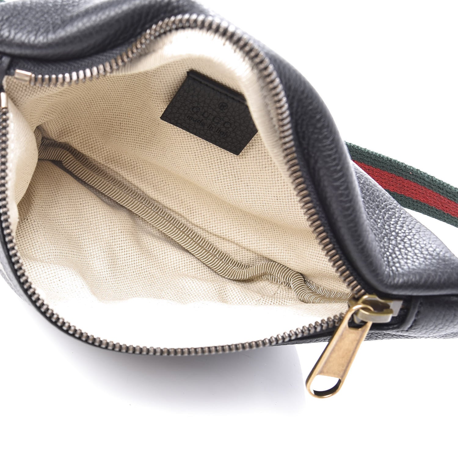 Gucci Grained Calfskin Small Logo Belt Bag Black 4 of 10