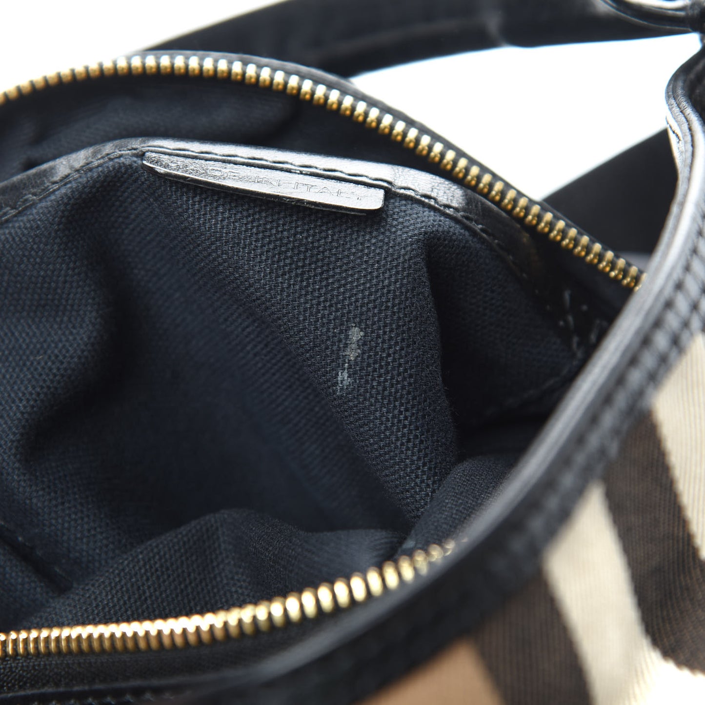 House Check Bridle Calfskin Medium Gosford Hobo Black