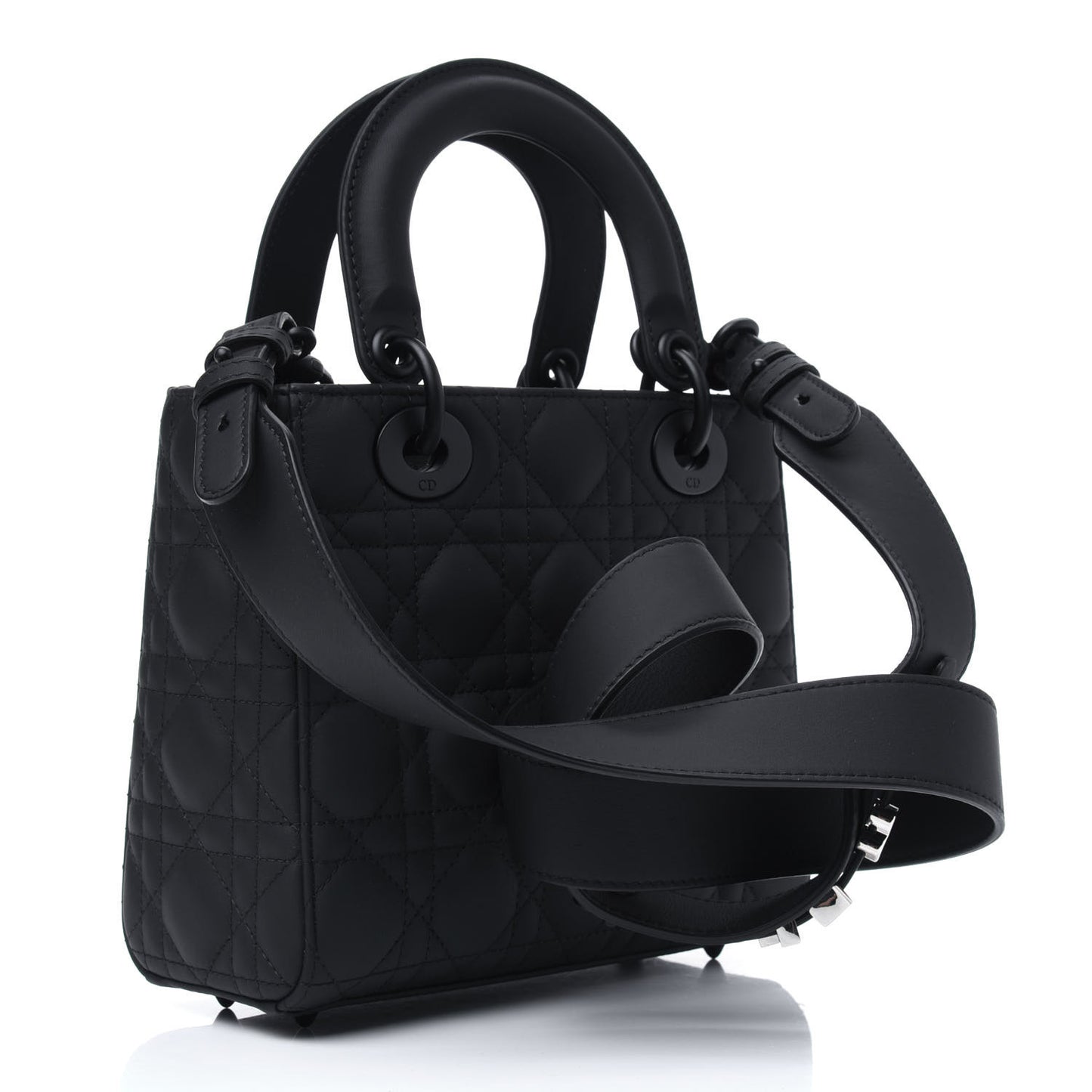 Ultra Matte Calfskin Cannage Small My ABCDior Lady Dior Black