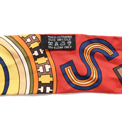 Hermes Silk Tohu Bohu Twilly Rouge Vermillion 4 of 4