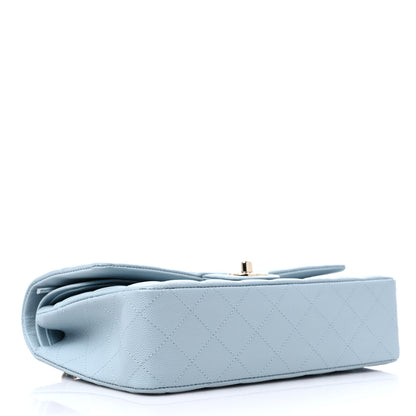 Chanel Caviar Quilted Medium Double Flap Light Blue 4 of 10