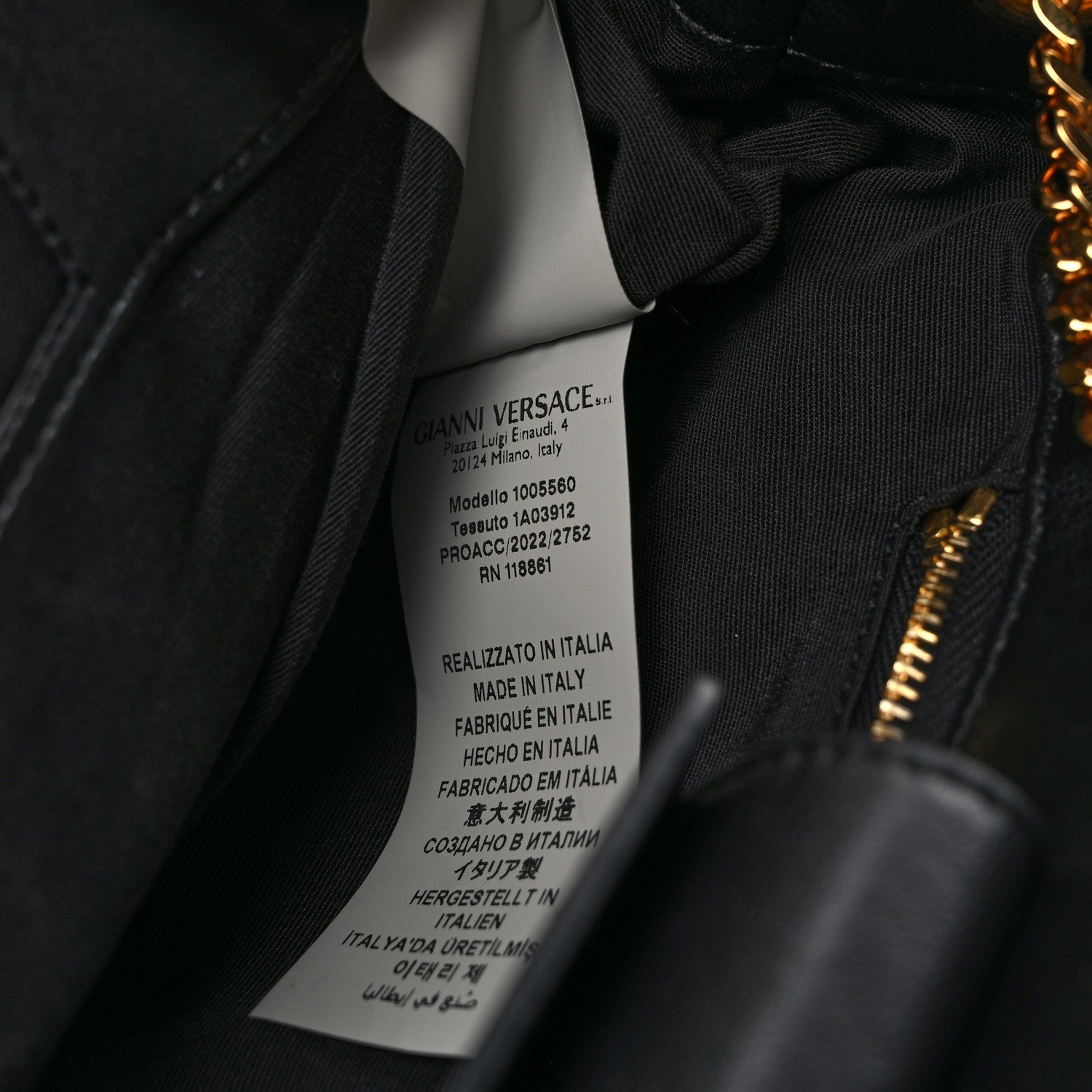 Versace Nappa Quilted Medusa Chain Shoulder Bag Black 7 of 15