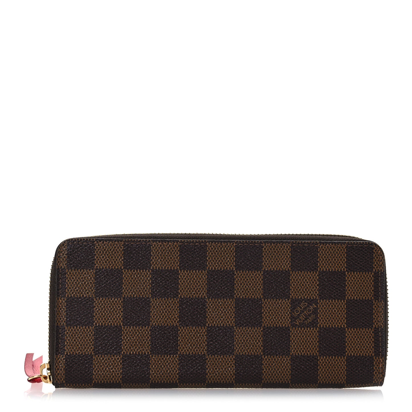 Damier Ebene Clemence Wallet Cherry