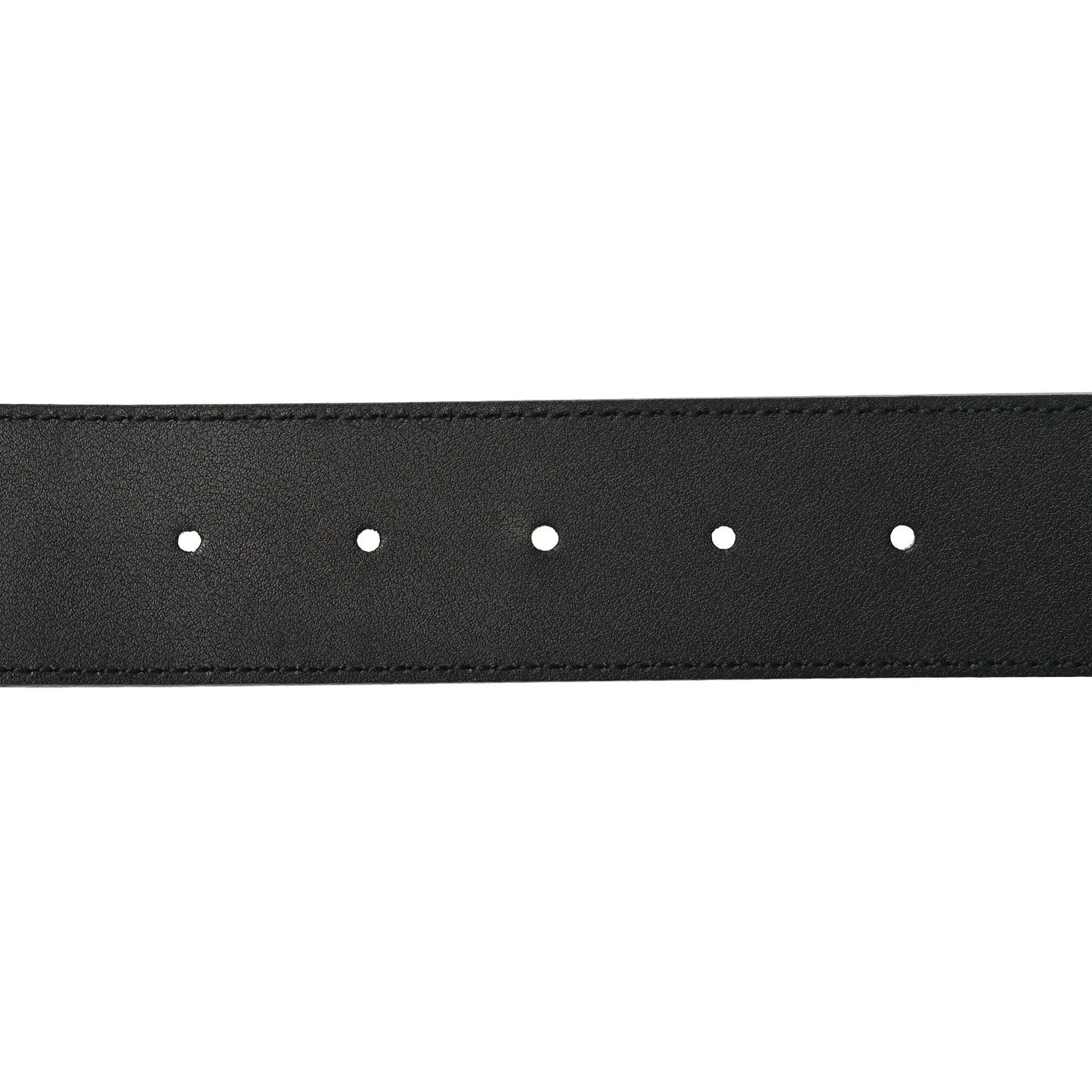 Textured Dollar Calfskin Nickel Double G 40mm Belt 85 34 Black 85/34 Black