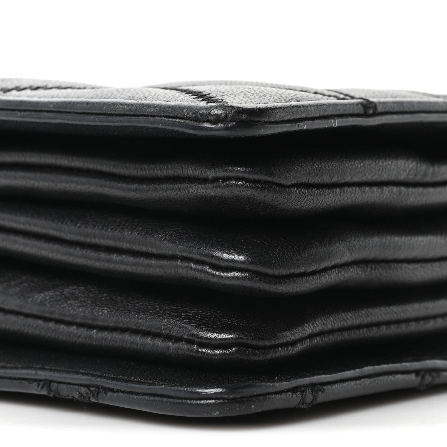 Saint Laurent Lambskin Diamond Quilted Monogram Angie Chain Bag  Black 9 of 10