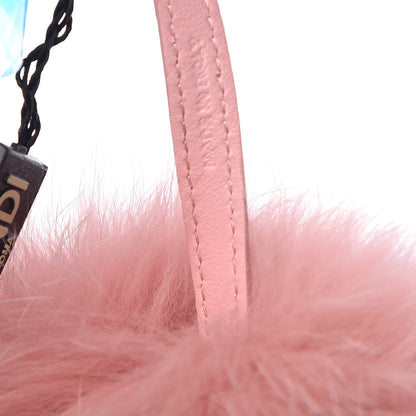 Fendi Fox Fur Shiny Nappa Bi-Color R ABCharm Bag Charm Rosa Chiaro Blue Bubblegum 3 of 4