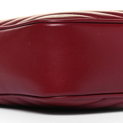 Saint Laurent Calfskin Matelasse Monogram Lou Camera Bag Dark Legion Red 8 of 9