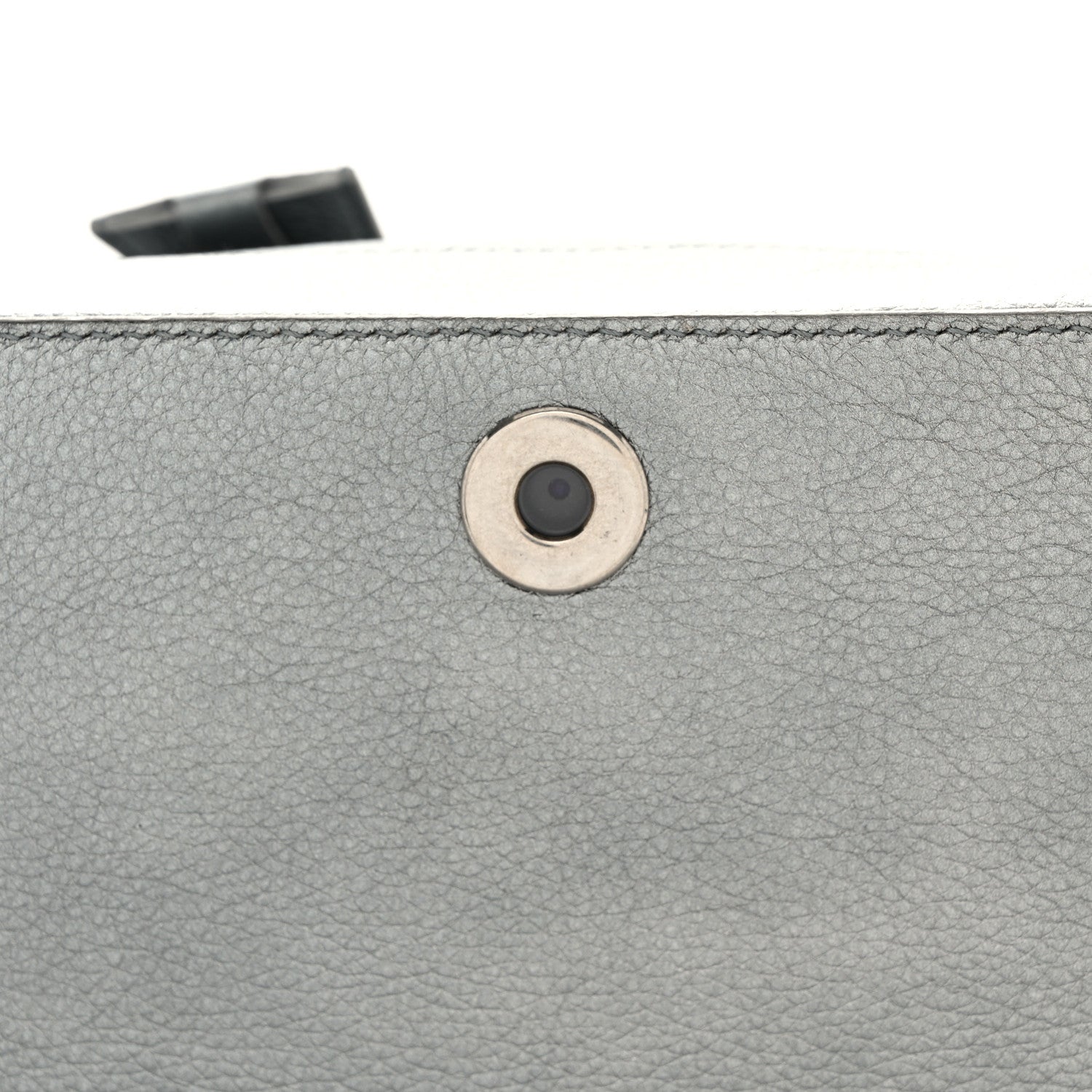 Balenciaga Metallic Calfskin LED Logo Projector Top Handle Bag Silver 12 of 14