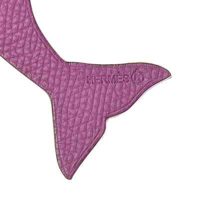 Hermes Togo Epsom Petit H Dolphin Bag Charm Anemone Gris Perle 3 of 4