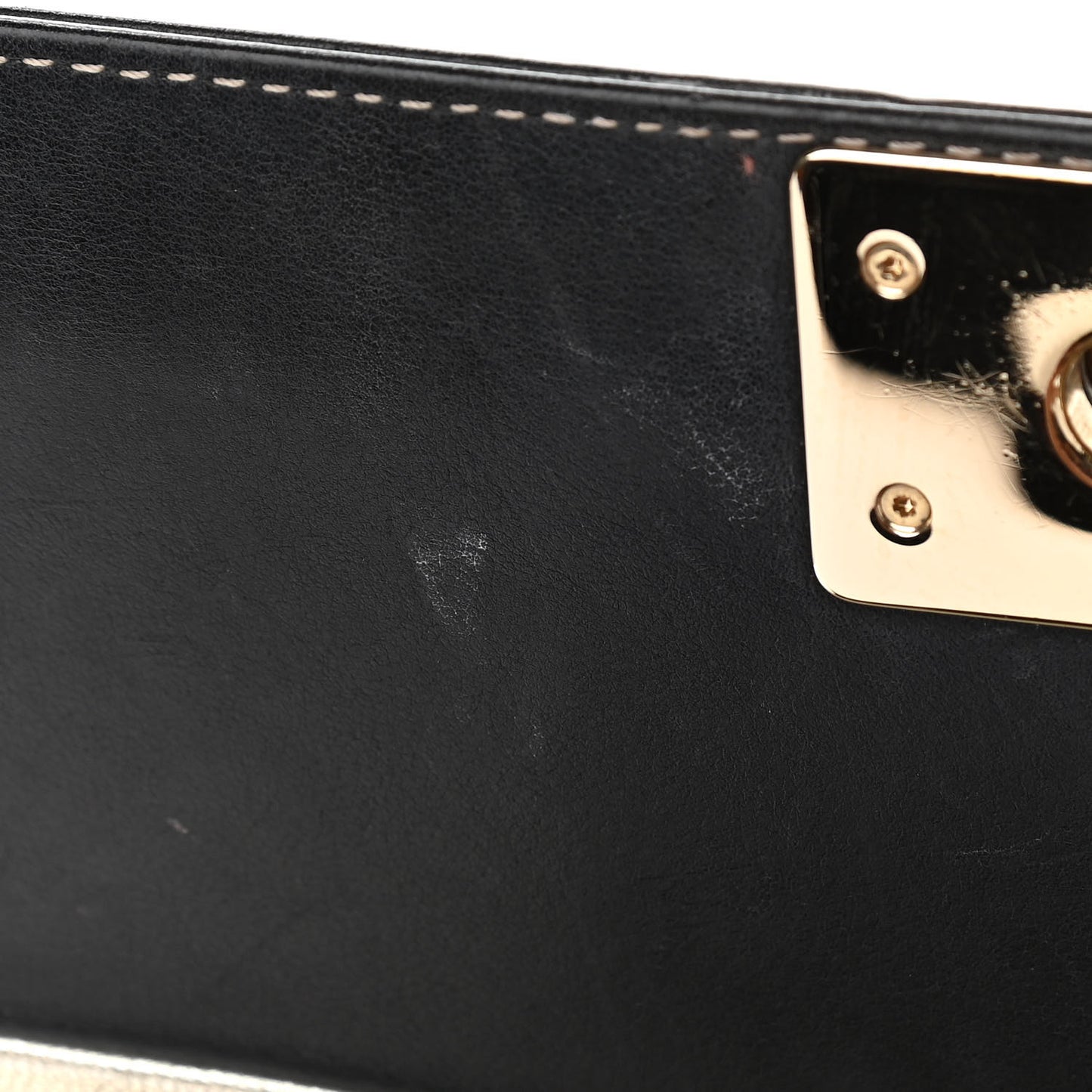 Metallic Goatskin Calfskin Medium Boy Flap Gold Black